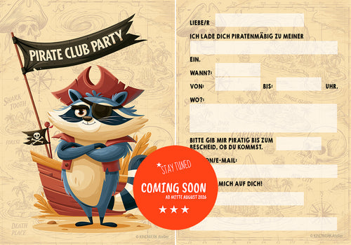 Einladungskarte "PIRATEN PARTY"