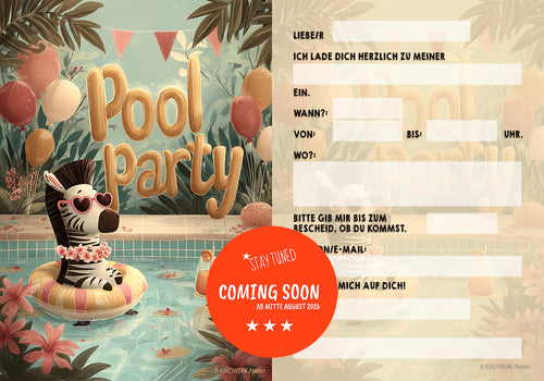 Einladungskarte "POOL PARTY"
