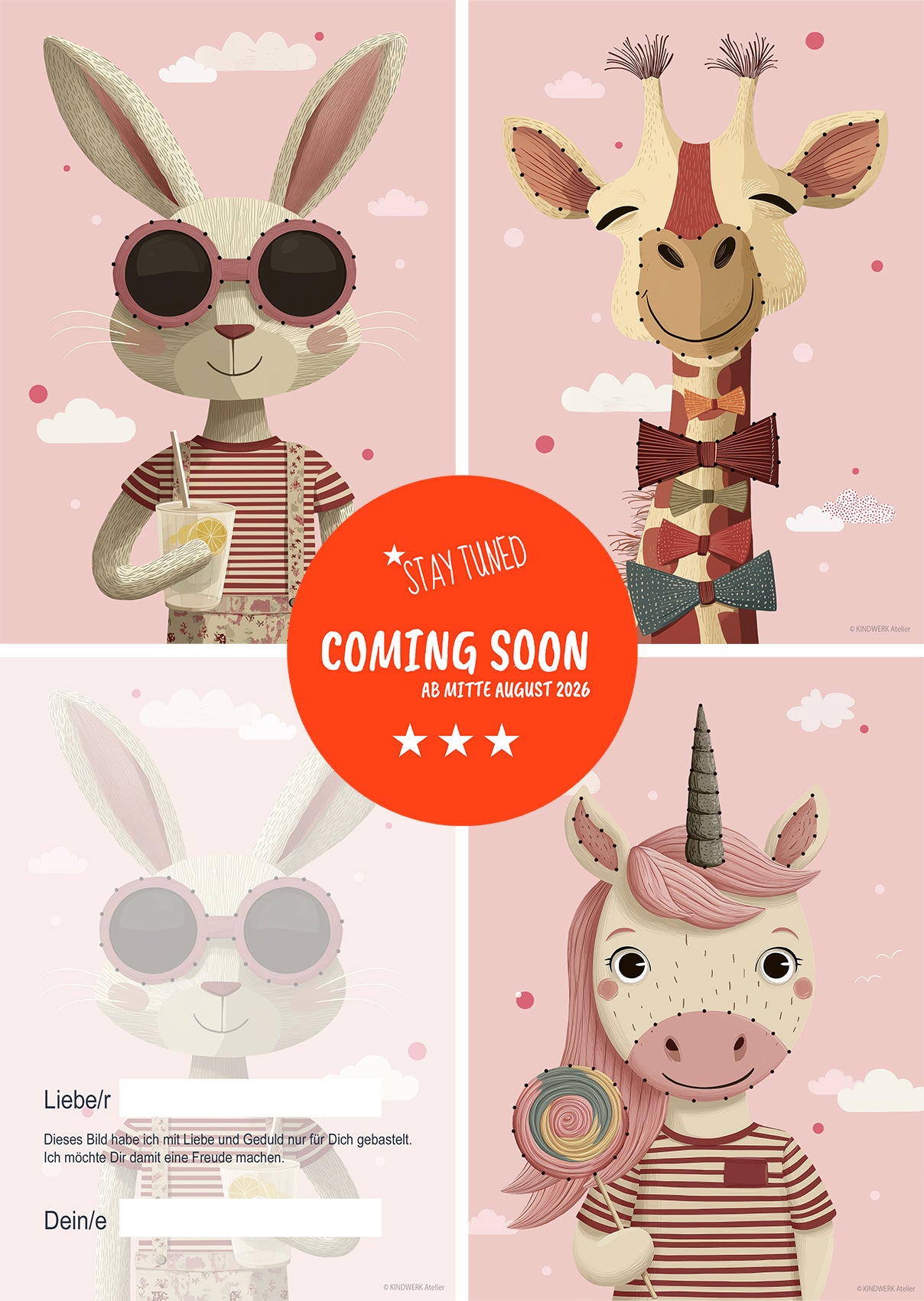 Prickel- und Stickkarten "PINK Sommer-Edition"