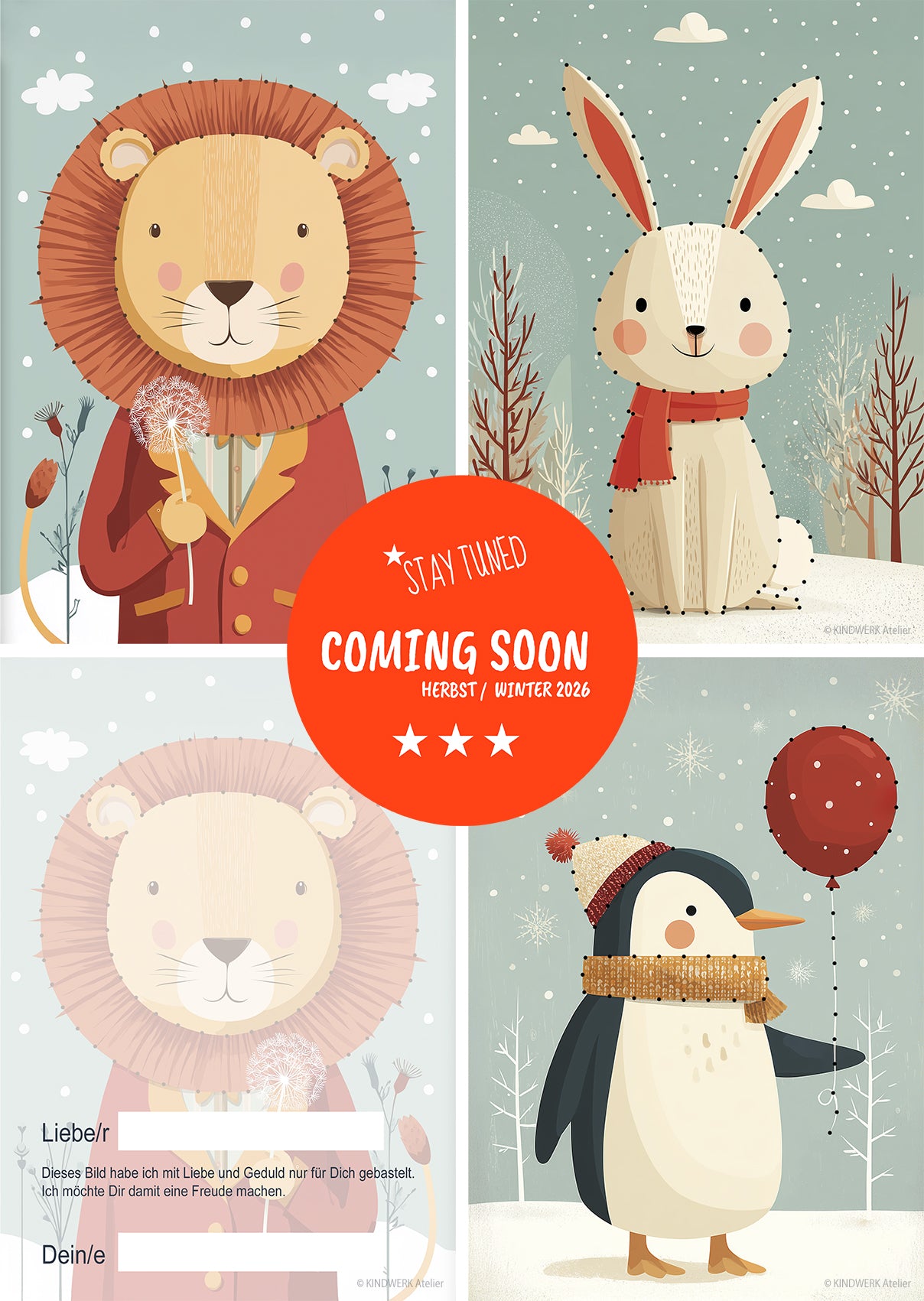 Prickel- und Stickkarten "Winter-Edition"